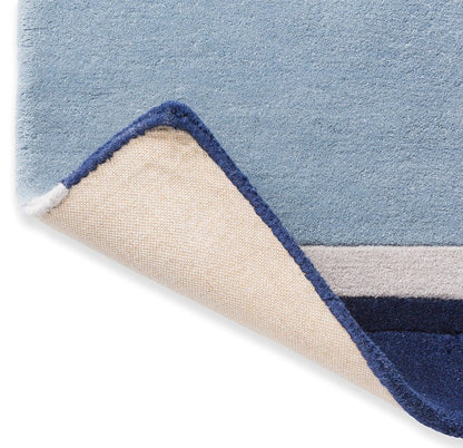 Dark Seaspray Handmade Tufted Wool Carpet - Corner