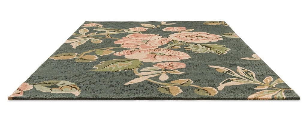 Highlander Floral Handmade Tufted Wool Carpet - Floorshot
