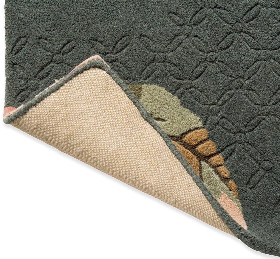 Highlander Floral Handmade Tufted Wool Carpet - Corner