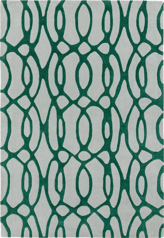 Emarald Wire Handmade Tufted Wool Carpet - Headshot