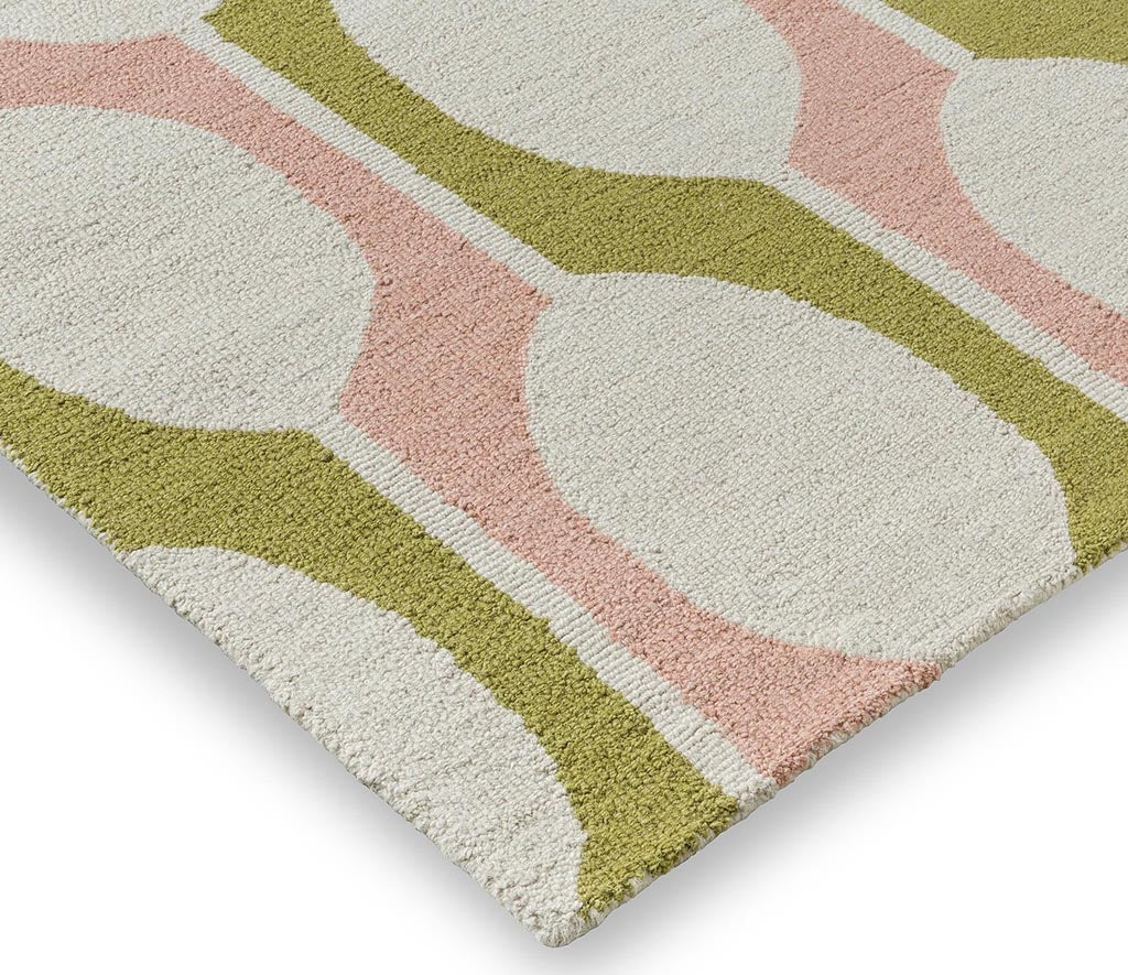 Lichen Planus Handmade Tufted Wool Carpet - Corner