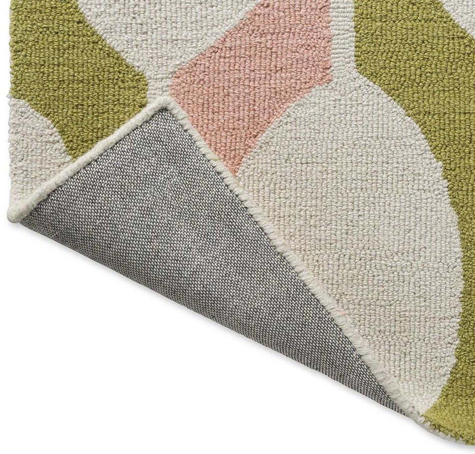 Lichen Planus Handmade Tufted Wool Carpet - Corner