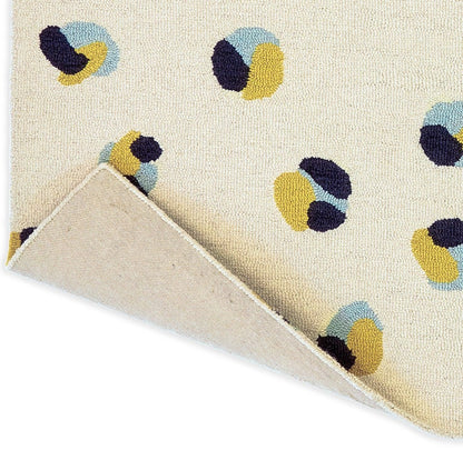 Leopard Dots Handmade Tufted Wool Carpet - Corner