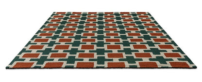 Hatch Rust Handmade Tufted Wool Carpet - Floorshot