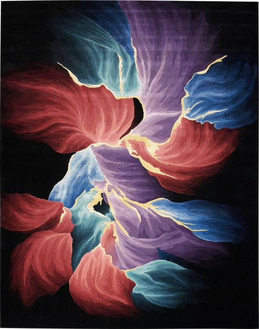 Seafoam Dezire Handmade Tufted Wool Carpet - Headshot