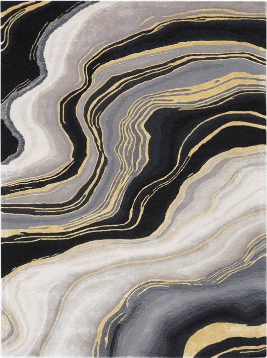 Italian Linen Handmade Tufted Wool Carpet - Headshot