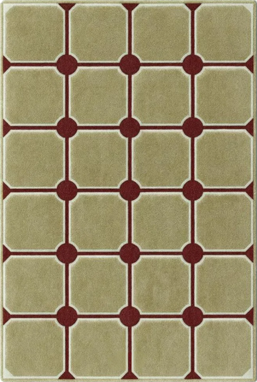 Denmark Grid Handmade Tufted Wool Carpet