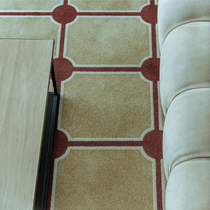 Denmark Grid Handmade Tufted Wool Carpet