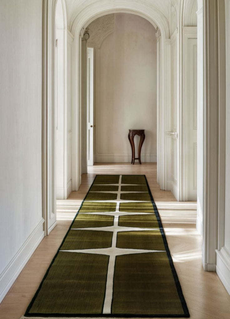 Noble Vetiver Handmade Tufted Runner Wool Carpet