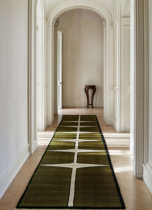 Noble Vetiver Handmade Tufted Runner Wool Carpet