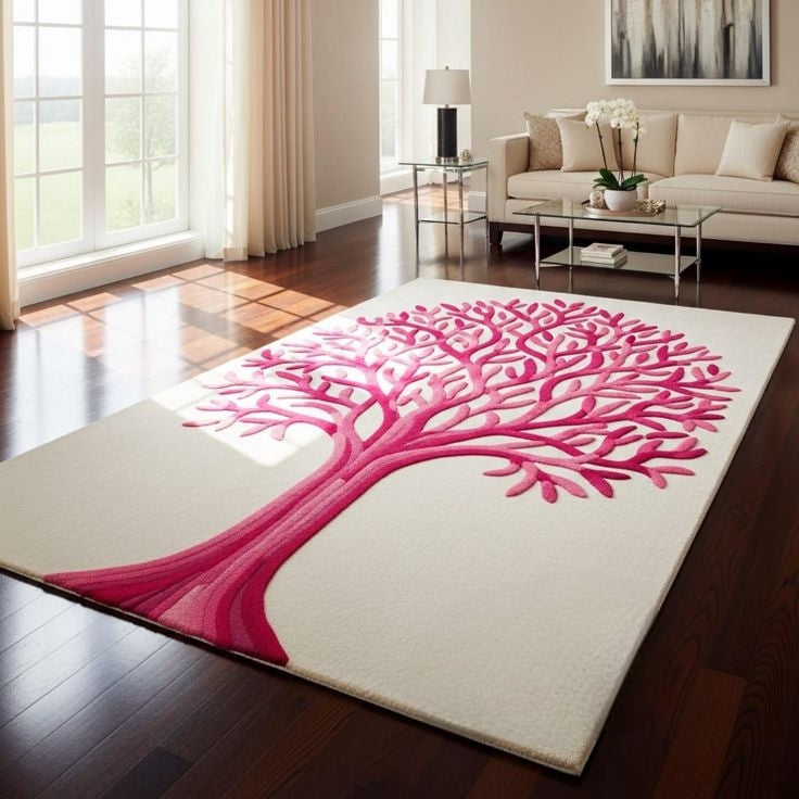 Funky Tree Handmade Tufted Wool Carpet