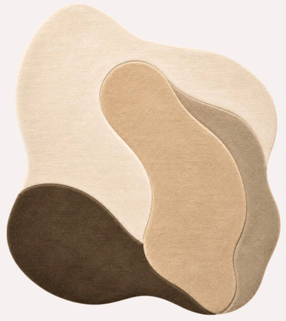 Zackson Ritz Handmade Tufted Irregular Shaped Wool Carpet