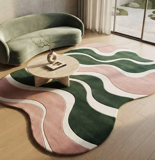 Vietnam Pure Handmade Tufted Irregular Shaped Wool Carpet