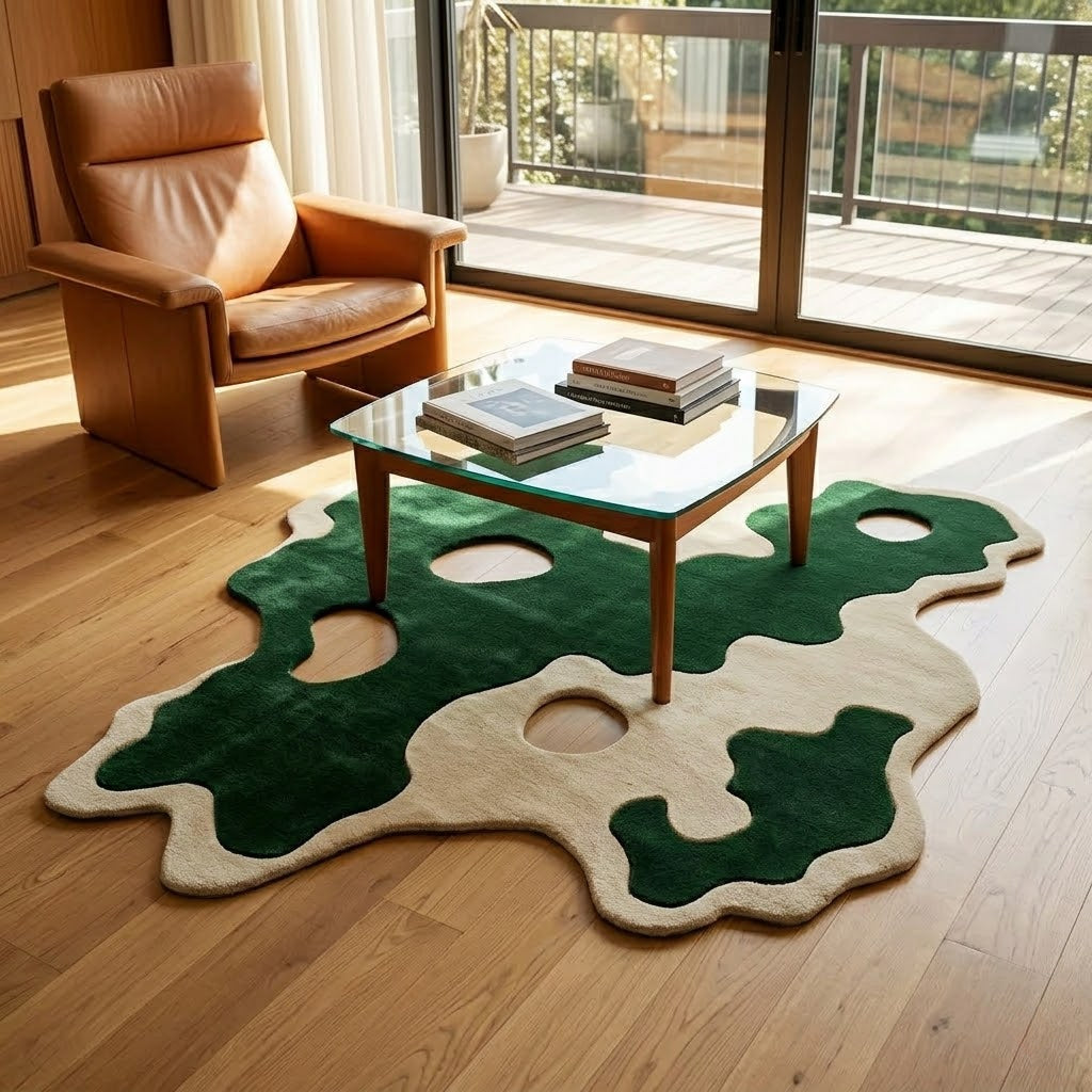 Heritage Shadow Handmade Tufted Irregular Shaped Wool Carpet