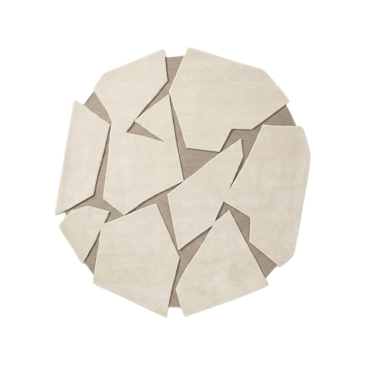 Marine Gloster Handmade Tufted Irregular Shaped Wool Carpet