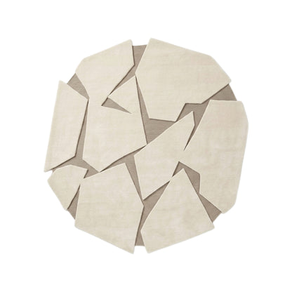 Marine Gloster Handmade Tufted Irregular Shaped Wool Carpet