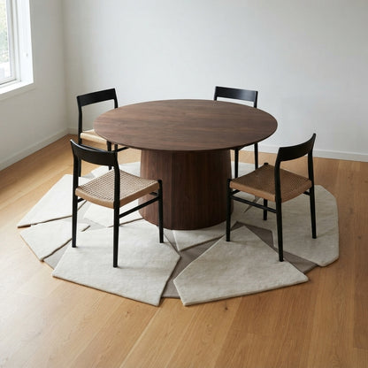 Marine Gloster Handmade Tufted Irregular Shaped Wool Carpet