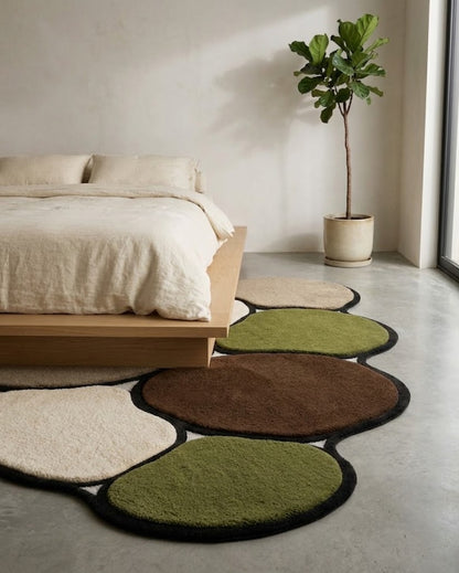 Sinetic Crysta Handmade Tufted Irregular Shaped Wool Carpet