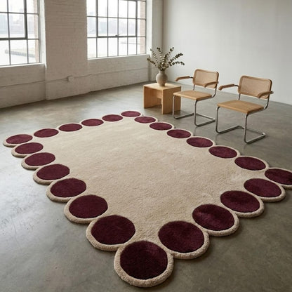 Jonathan Street Handmade Tufted Irregular Shaped Wool Carpet