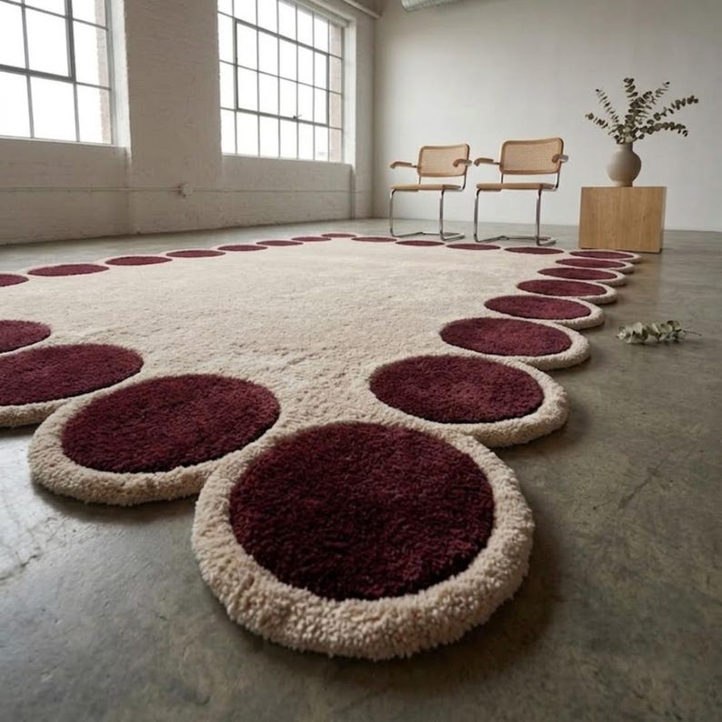 Jonathan Street Handmade Tufted Irregular Shaped Wool Carpet