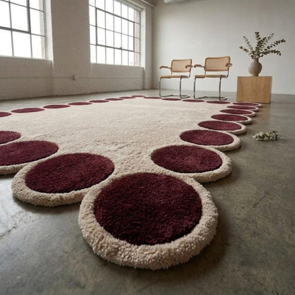 Jonathan Street Handmade Tufted Irregular Shaped Wool Carpet