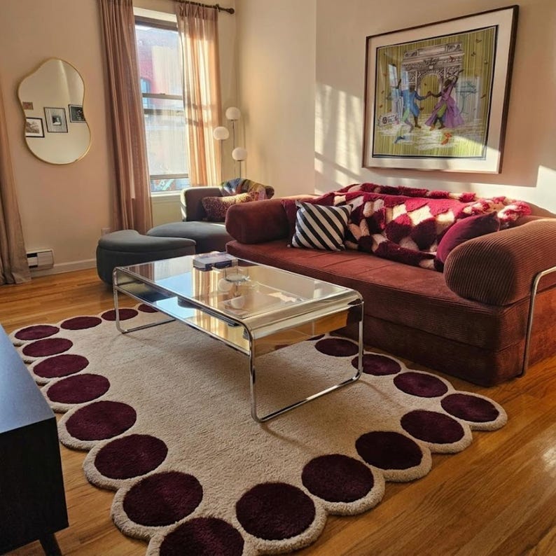 Jonathan Street Handmade Tufted Irregular Shaped Wool Carpet