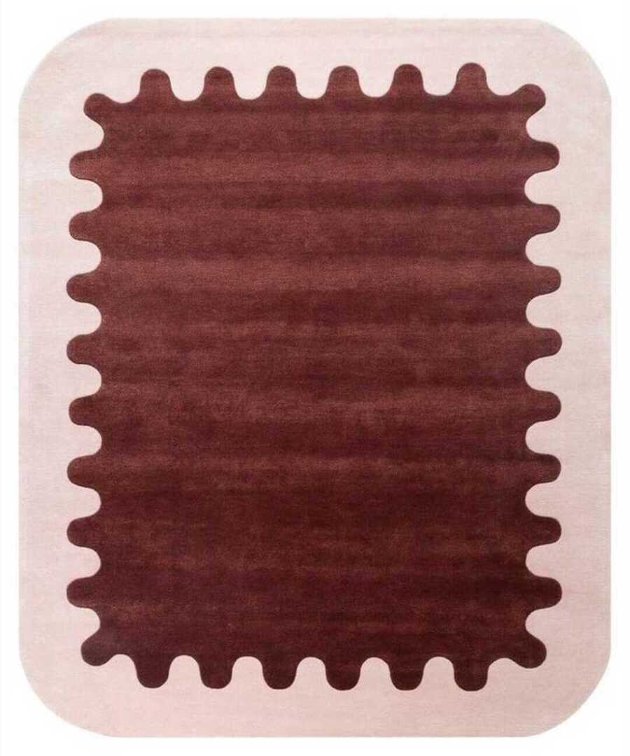 Ryzen Gloster Handmade Tufted Irregular Shaped Wool Carpet