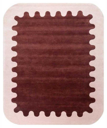 Ryzen Gloster Handmade Tufted Irregular Shaped Wool Carpet