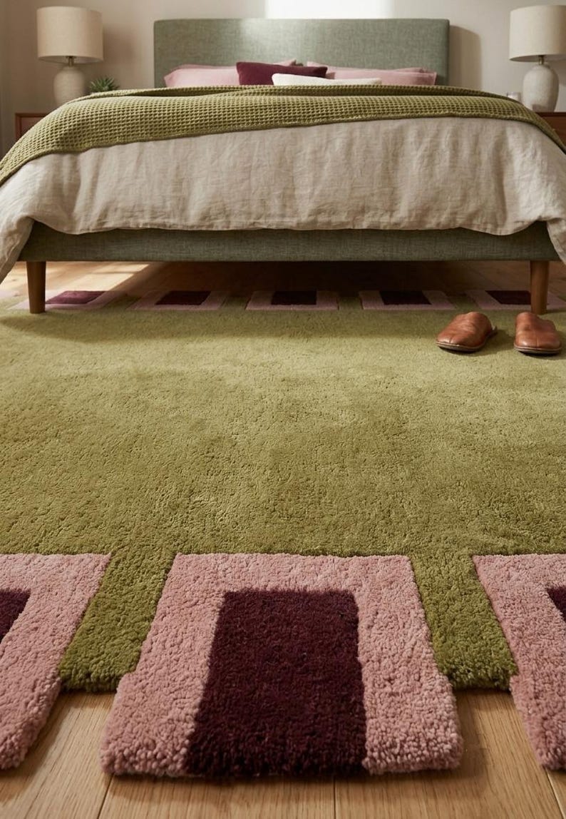 Dynamic Decor Handmade Tufted Irregular Shaped Wool Carpet