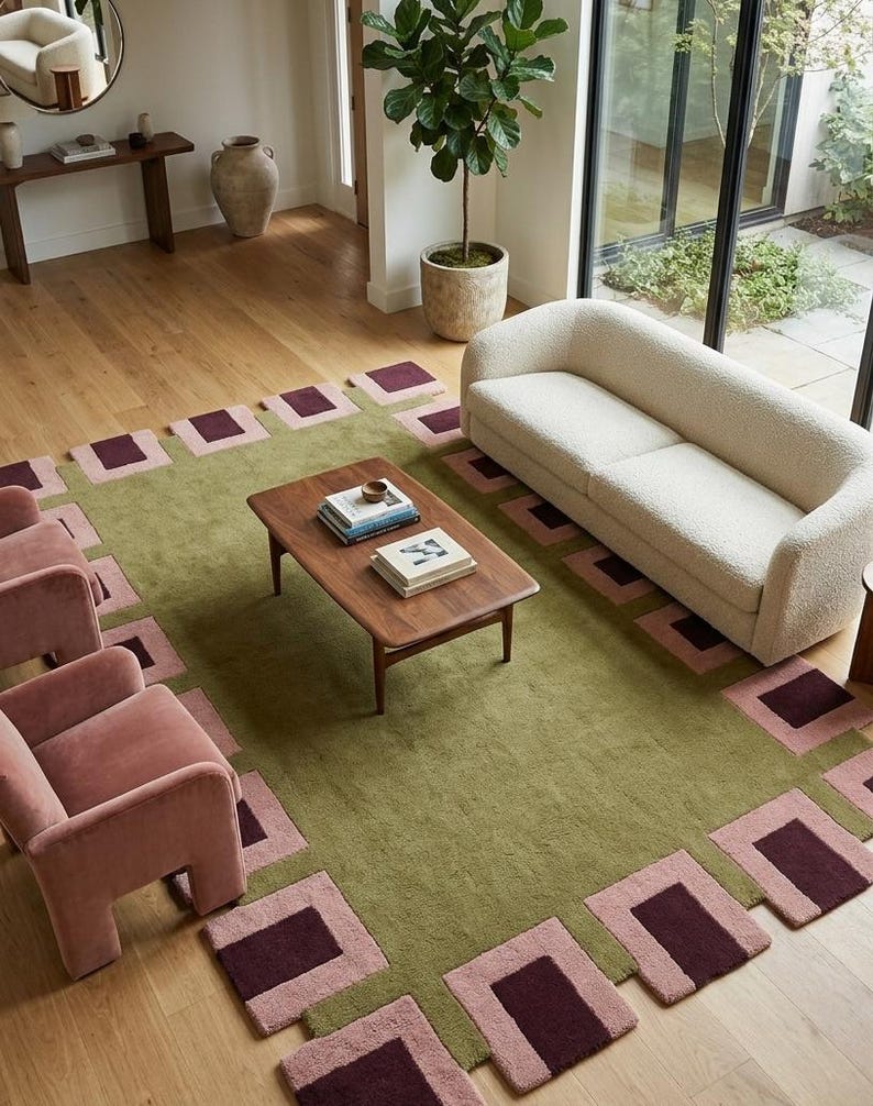Dynamic Decor Handmade Tufted Irregular Shaped Wool Carpet