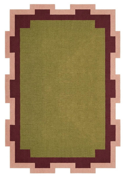 United Wave Handmade Tufted Irregular Shaped Wool Carpet