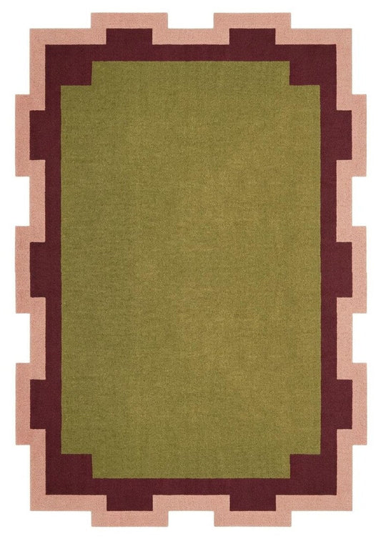 United Wave Handmade Tufted Irregular Shaped Wool Carpet