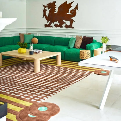 Dezire Monarch Handmade Tufted Irregular Shaped Wool Carpet