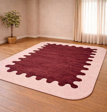 Ryzen Gloster Handmade Tufted Irregular Shaped Wool Carpet