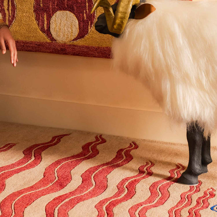 Olive Tint Handmade Tufted Wool Carpet