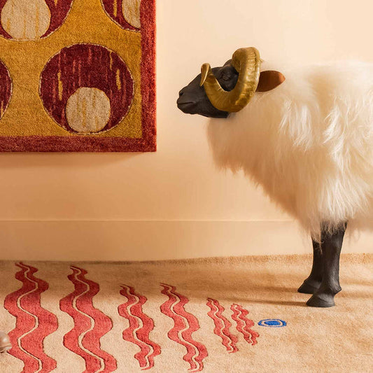 Olive Tint Handmade Tufted Wool Carpet