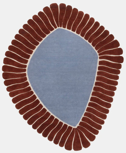 Pantoon Mazzer Handmade Tufted Irregular Shaped Wool Carpet