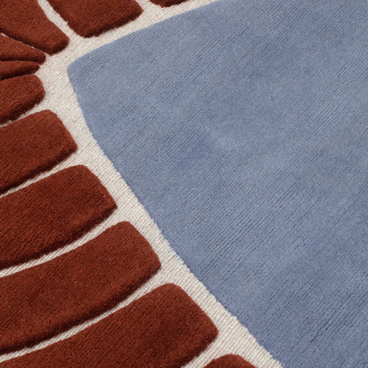 Pantoon Mazzer Handmade Tufted Irregular Shaped Wool Carpet