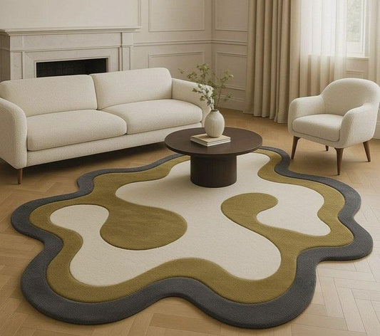 Margo Mirage Handmade Tufted Irregular Shaped Wool Carpet - Floorshot