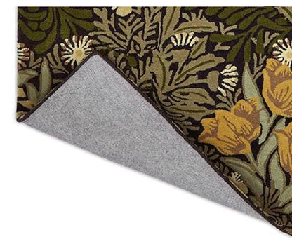 Twinning Vine Handmade Tufted Wool Carpet - Corner