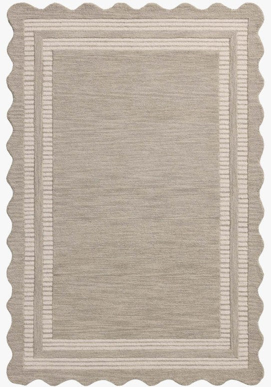 Nestar Tapestry Handmade Tufted Irregular Shaped Wool Carpet