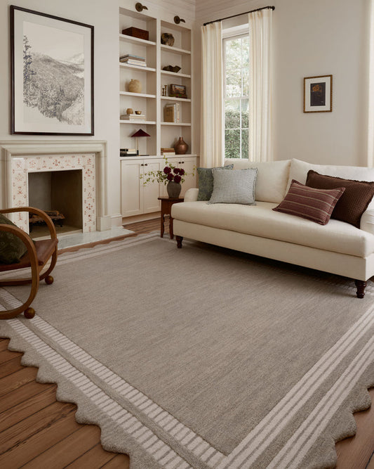 Nestar Tapestry Handmade Tufted Irregular Shaped Wool Carpet