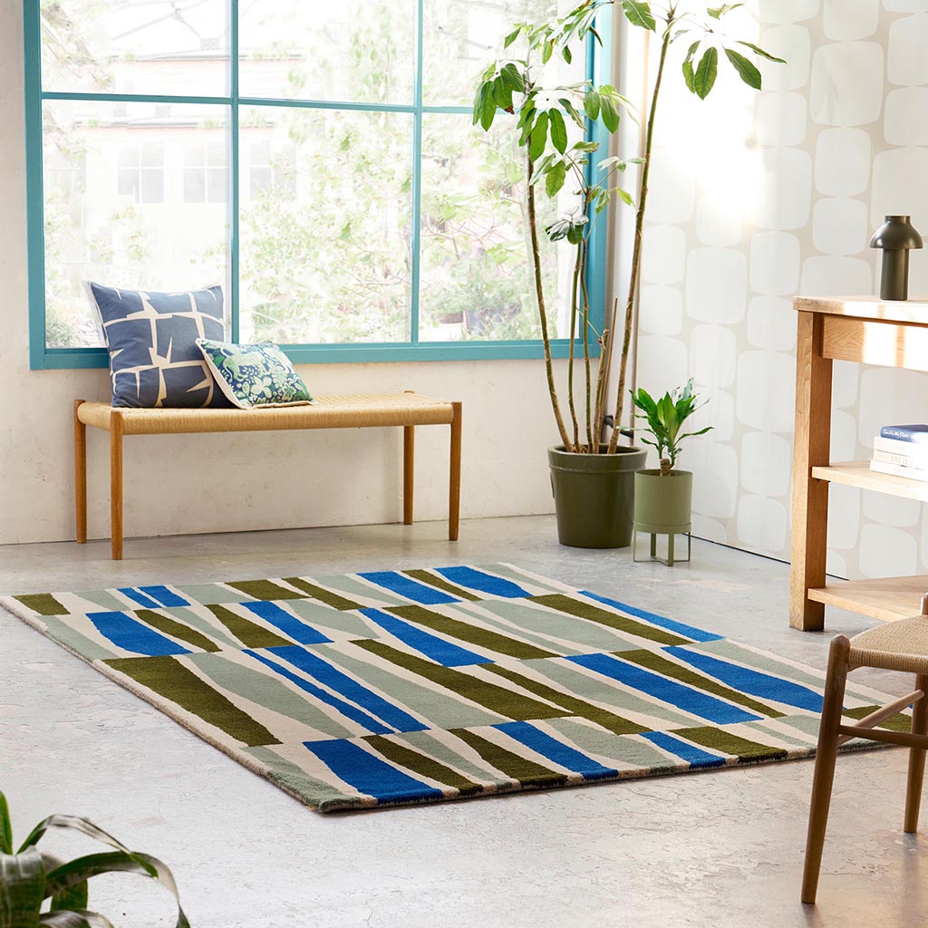 Huberto Striped Handmade Tufted Wool Carpet - Floorshot
