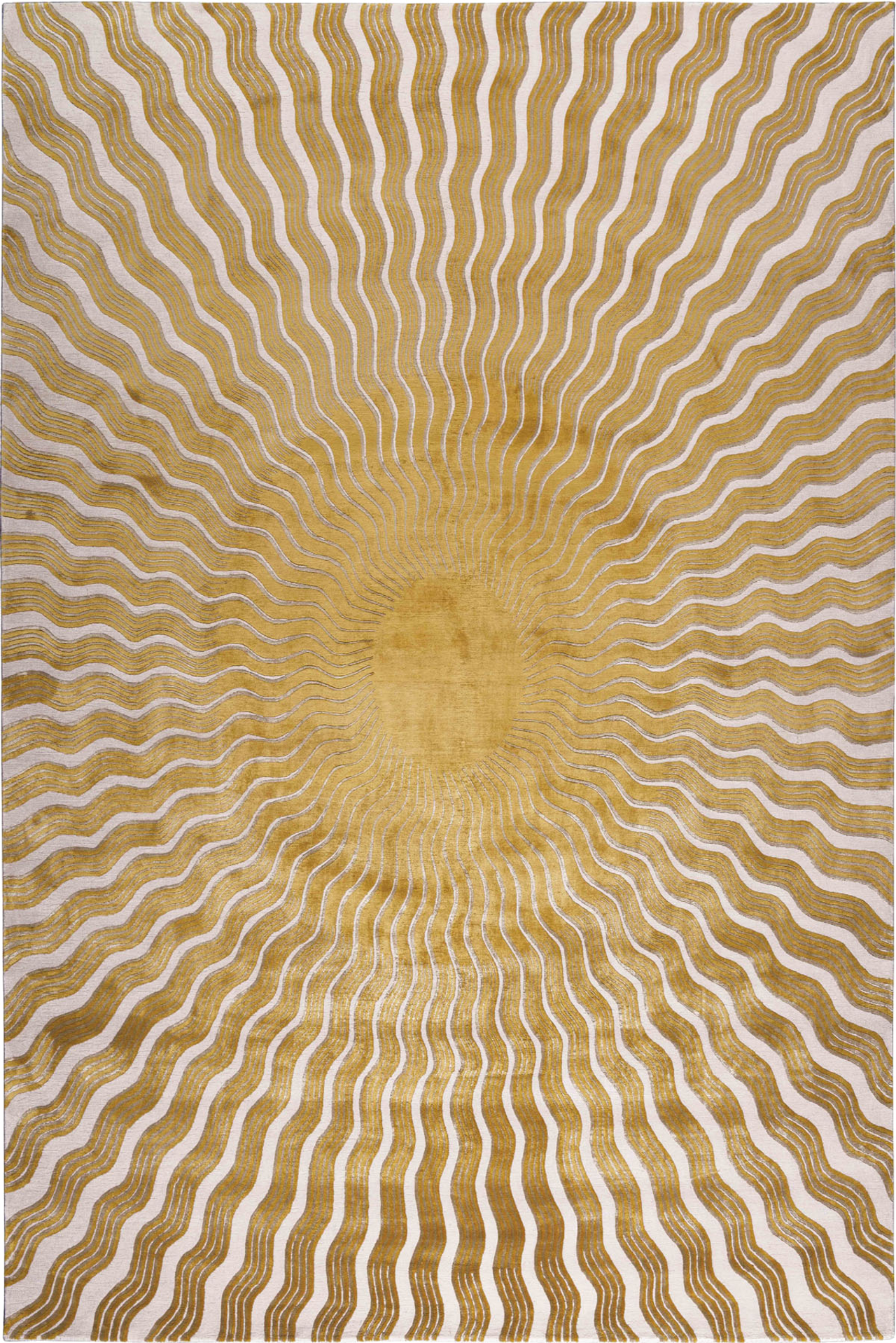 Sunray Gold Handmade Tufted Wool Carpet - Headshot