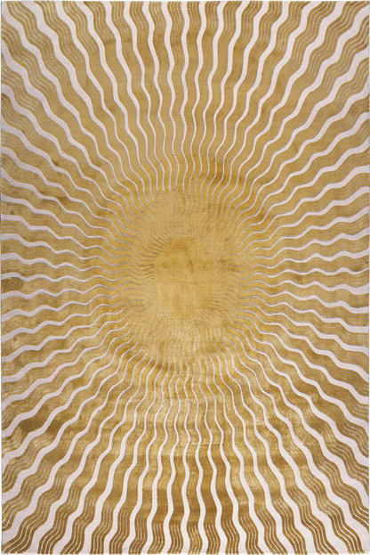 Sunray Gold Handmade Tufted Wool Carpet - Headshot