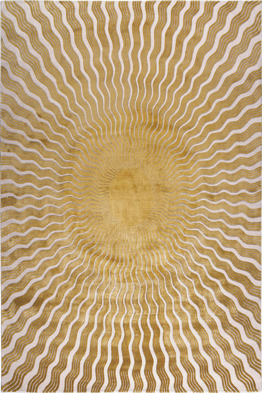 Sunray Gold Handmade Tufted Wool Carpet - Headshot