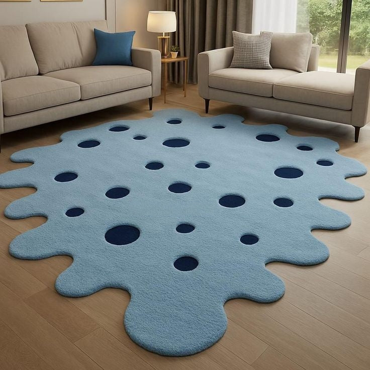 Temu Philippines Handmade Tufted Irregular Shaped Wool Carpet - Floorshot