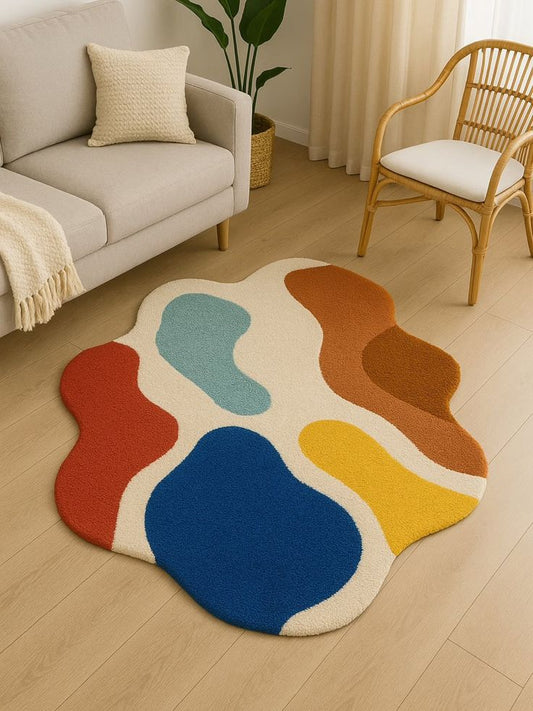 Trosed Boomer Handmade Tufted Irregular Shaped Wool Carpet - Floorshot