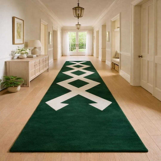 Levander Zigzag Handmade Tufted Runner Wool Carpet