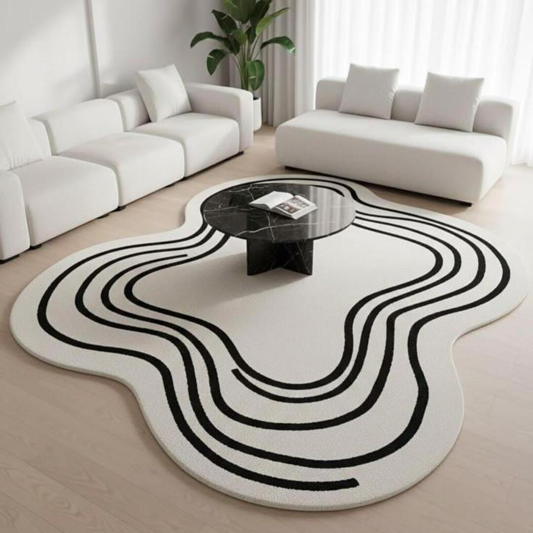 Wisdom Fusion Handmade Tufted Irregular Shaped Wool Carpet